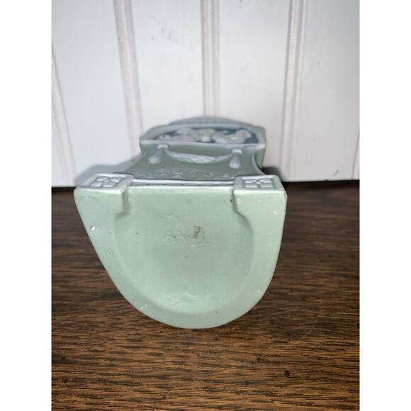 SCHAFER VATER JASPERWARE VASE GOAT With Children 4.75”x 2.75”x3” *Chip Top Edge* - Picture 6 of 7